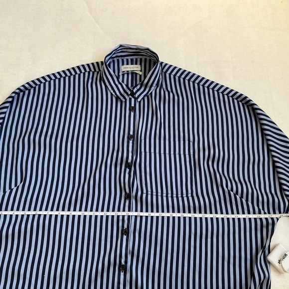 urban outfitters Sunny Day women’s white striped long sleeve shirt Blouse Size M - Picture 9 of 10